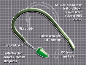 Korda Kaptor Wide Gape Hooks ( Green )