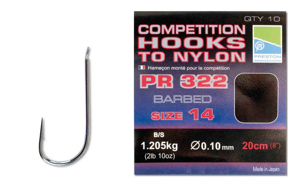 Preston Innovations Competition PR 332 Hooks to Nylon