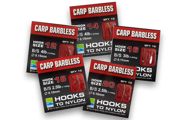 Preston Innovations Carp Barbles Hooks To Nylon