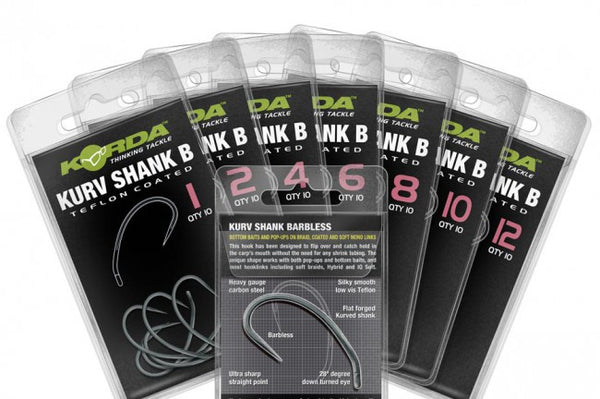 Korda Curv Shank Barbless Hooks