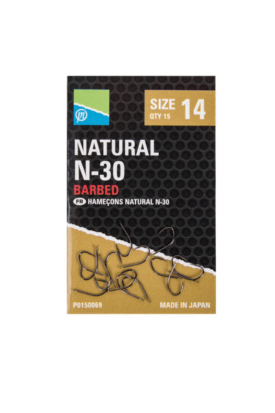 Preston Innovations Natural N-30 Hooks