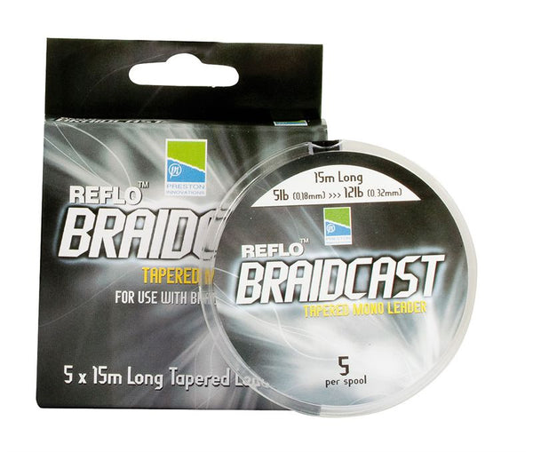 Preston Innovations Reflo Braidcast Tapered Mono Leaders