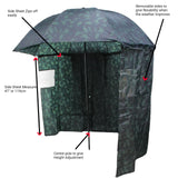NGT Umbrella - 45" Camo with Sides, Tilt Function and Nylon Case